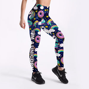 Donuts Unicorns Printed Leggings