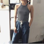 Basic Solid Slim Halter