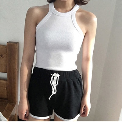 Basic Solid Slim Halter