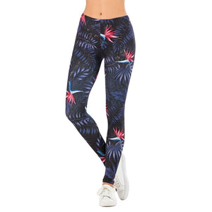 Leaf Printing Fitness Leggings