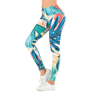 Leaf Printing Fitness Leggings