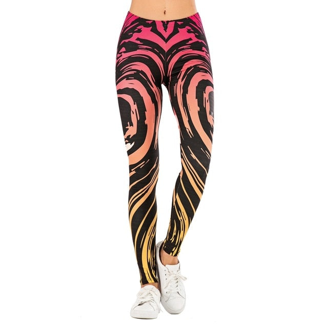 Leaf Printing Fitness Leggings