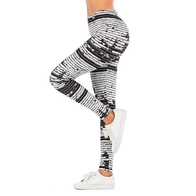 Leaf Printing Fitness Leggings