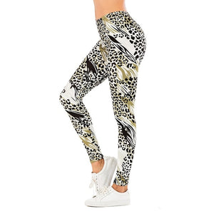 Leaf Printing Fitness Leggings